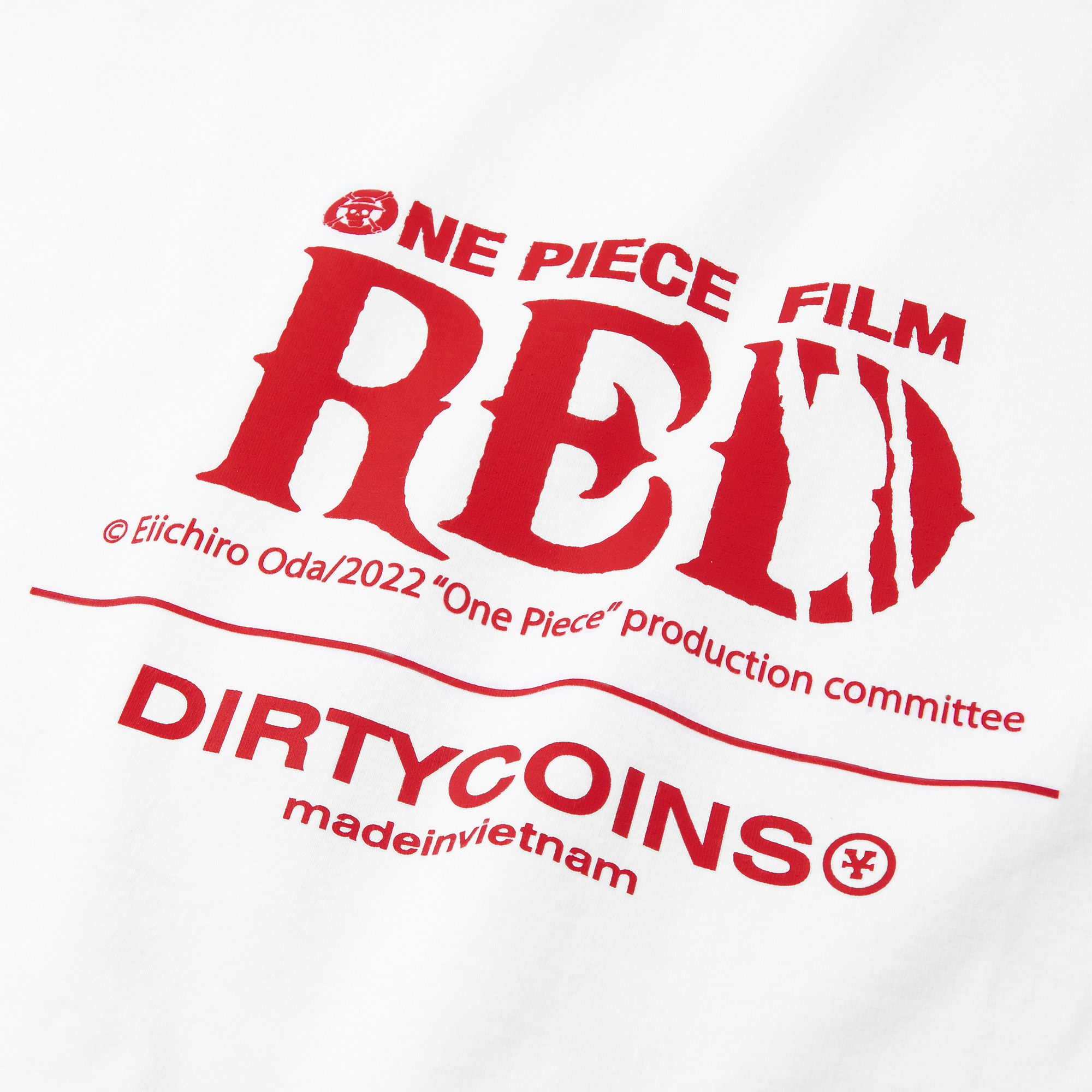 Áo Thun DirtyCoins x One Piece Film:Red Nami T-shirt - White