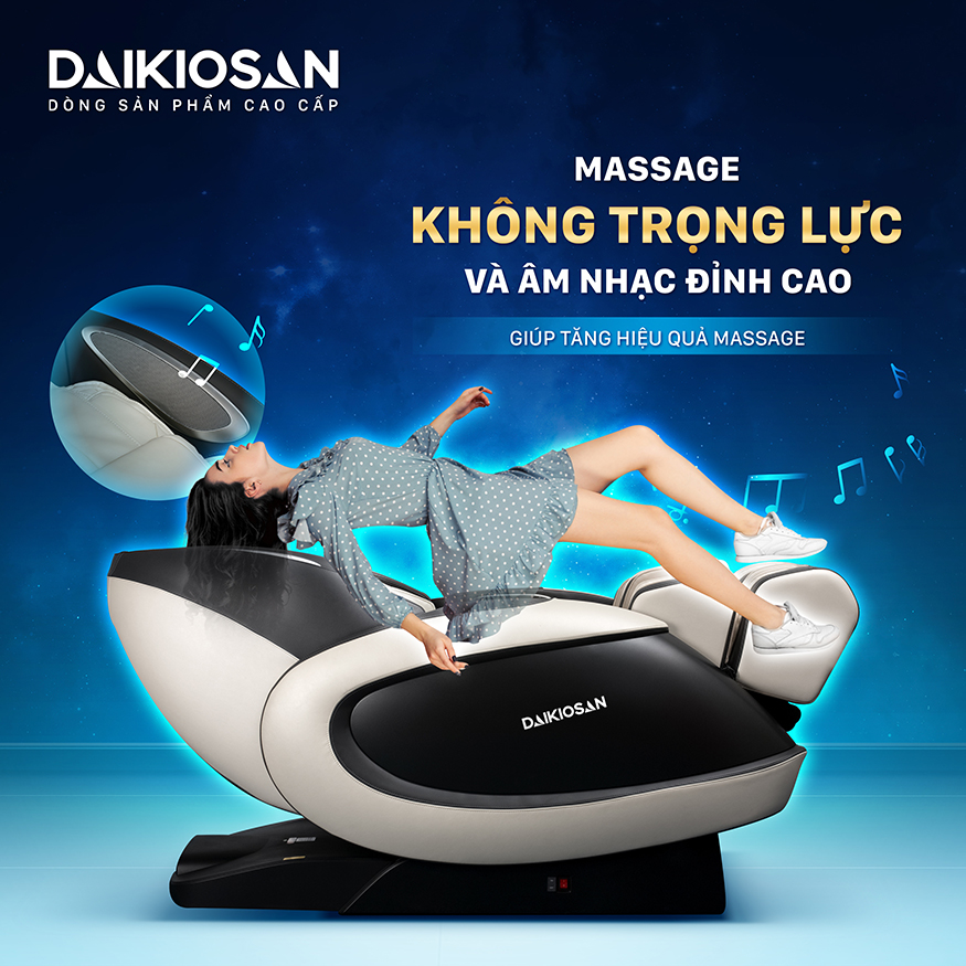 Ghế Massage Toàn Thân Daikiosan DVGM-30003 Chế Độ Không Trọng Lực, Công Nghệ AI, Scan Cơ Thể, 4D Massage