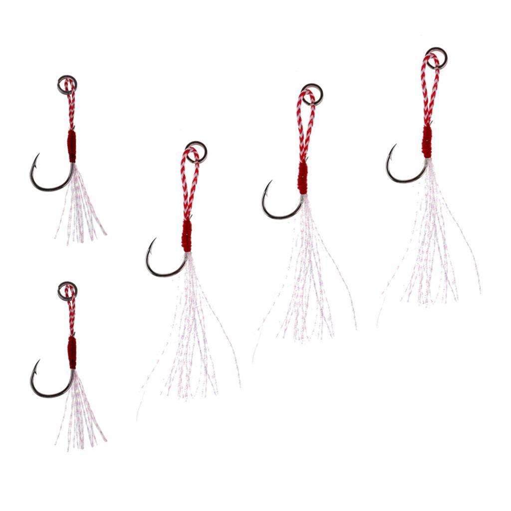 2-8pack Hi-carbon Assist Hook Fishing Jig Hooks Live Baits Hooks Fishhooks 13#