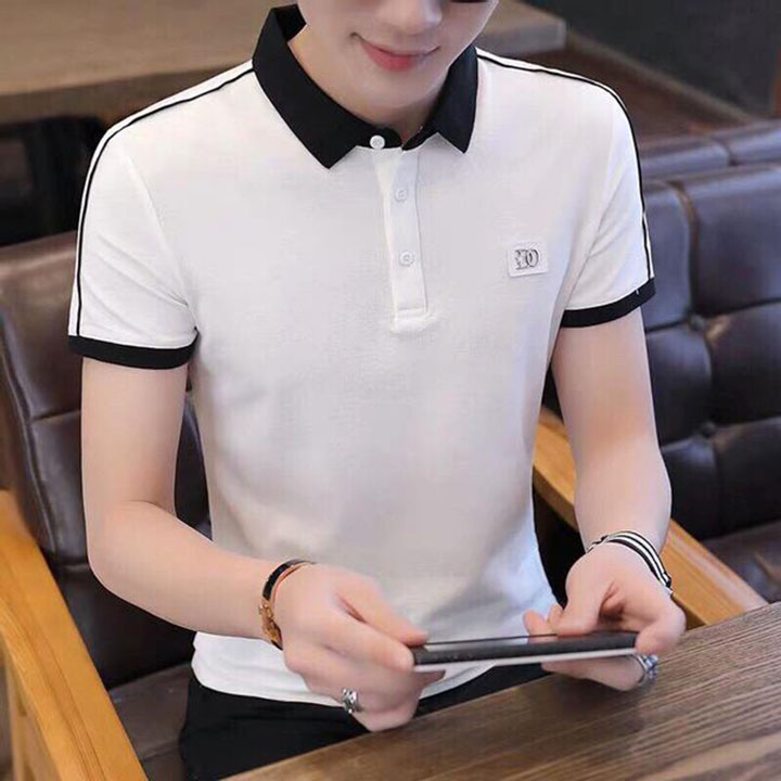 Áo thun nam cổ bẻ trẻ trung năng động vải thun Cotton co giãn mặc mát