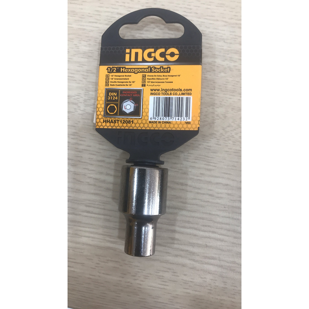 Đầu tuýp 1/2 inch x 8 mm ingco HHAST12081