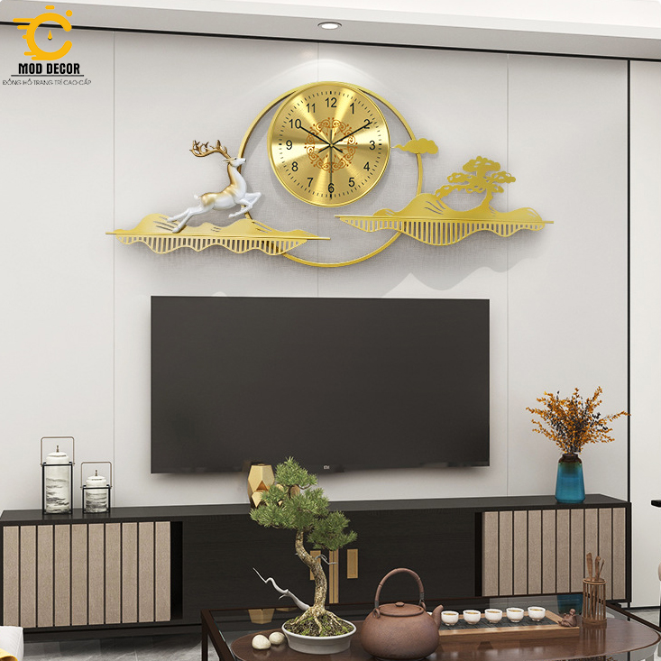 Đồng hồ treo tường trang trí công phượng, tráng gương MOD Decor, Lianzhang JJT mã 294