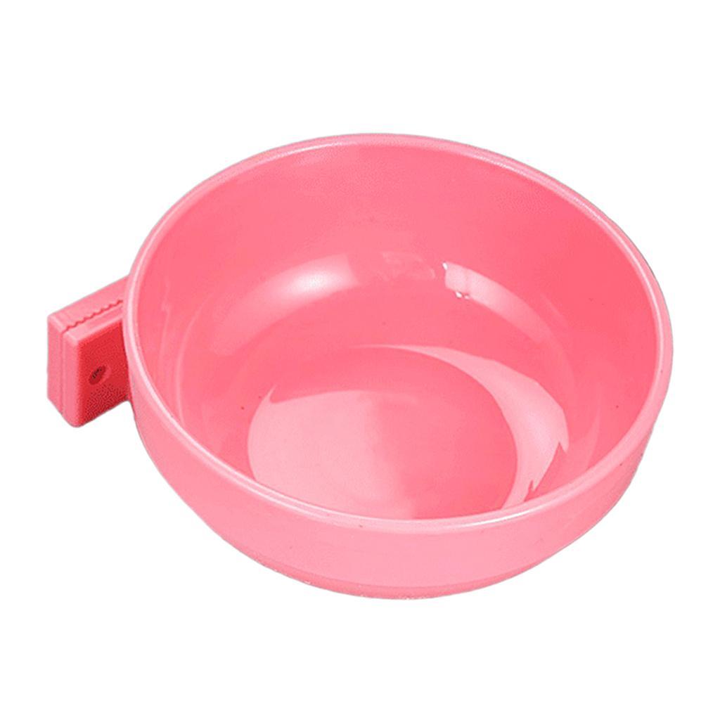 Pet Dog Cat Bowl Hang Stationary Cage Bowl Plastic Detachable Dog Bowl