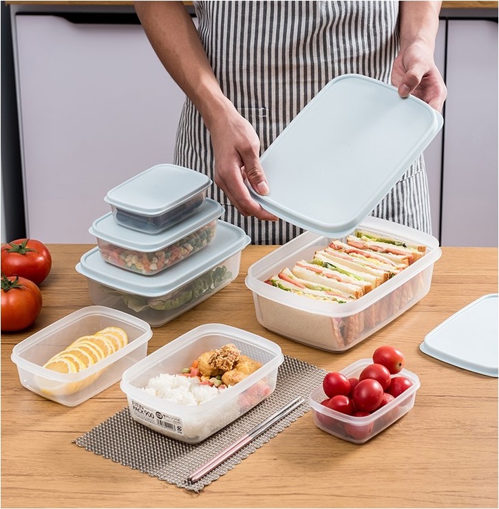 Hộp đựng thực phẩm nắp mềm Sanada, thân bằng nhựa PP cao cấp, kết hợp hoạt chất CEM-Bio kháng khuẩn an toàn - nội địa Nhật Bản