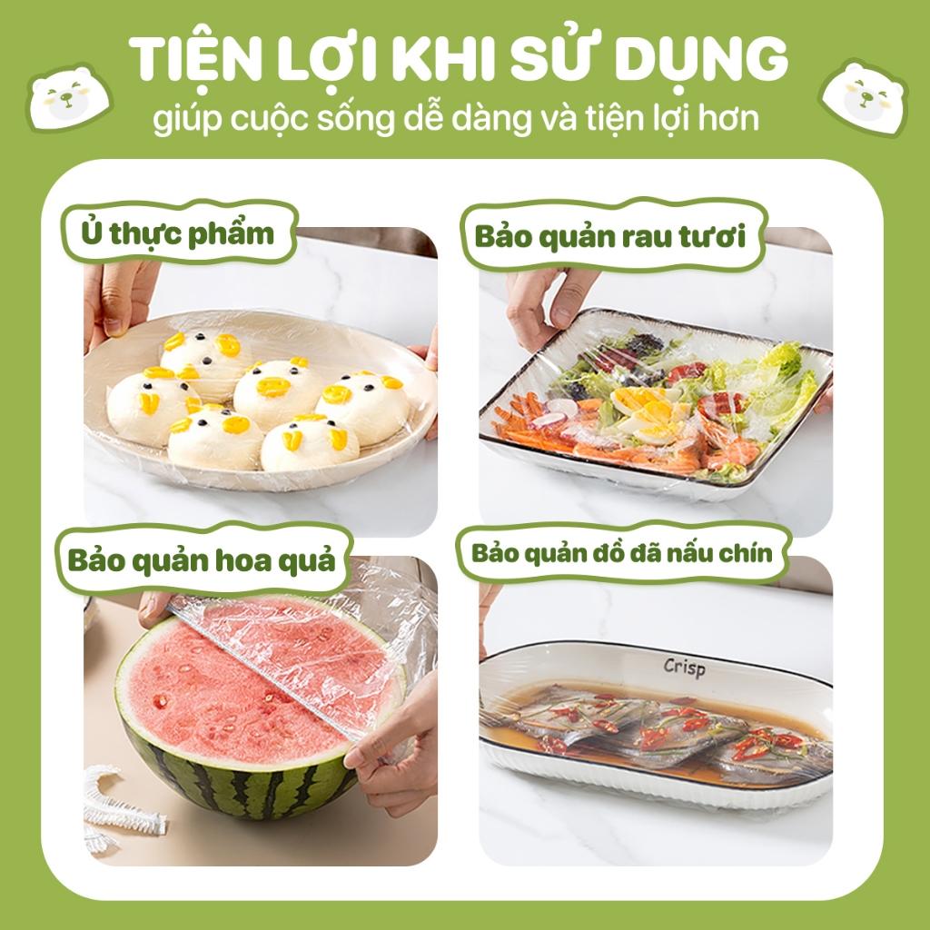 Túi bọc thực phẩm treo tường TOPGIA, chất liệu PE an toàn, chun siêu dai và đàn hồi cao