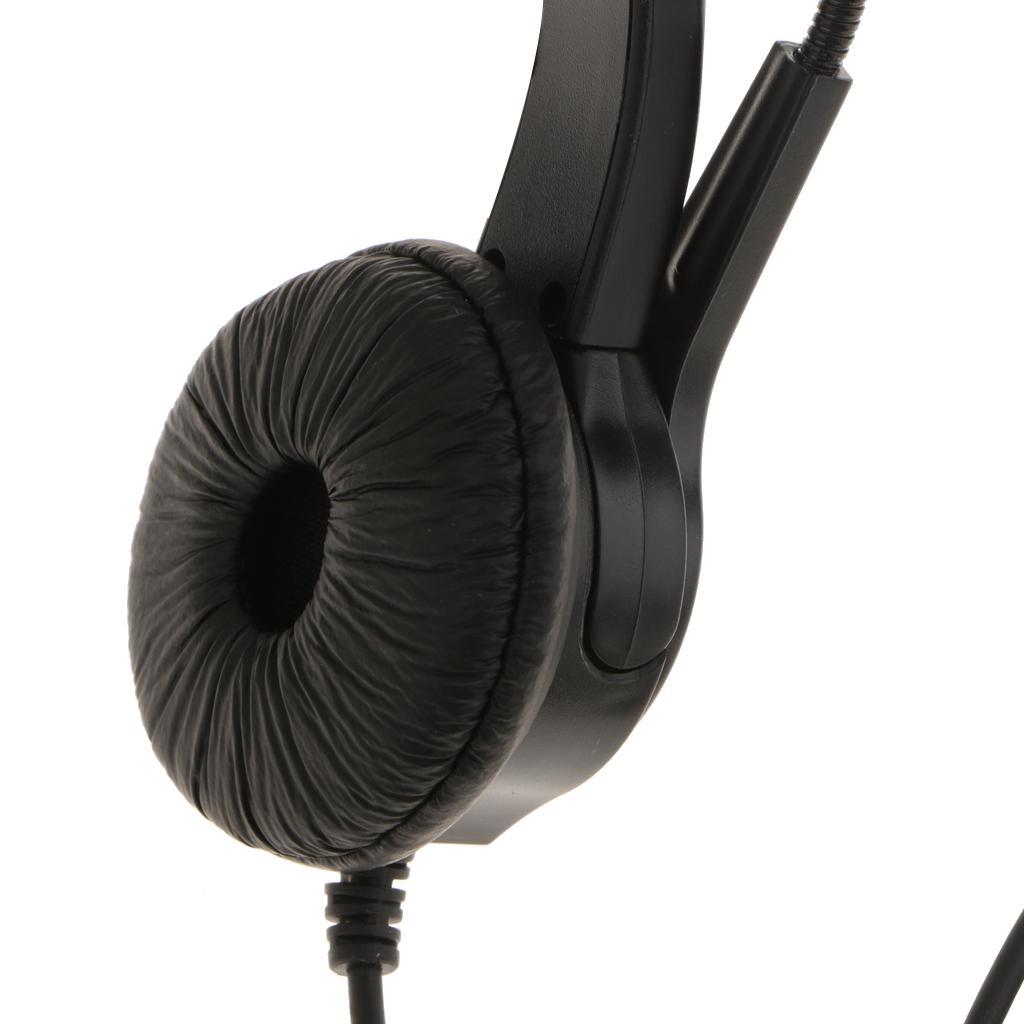 3.5mm Handsfree Insurance Call Center Noise Cancelling Headset w/ Micphone