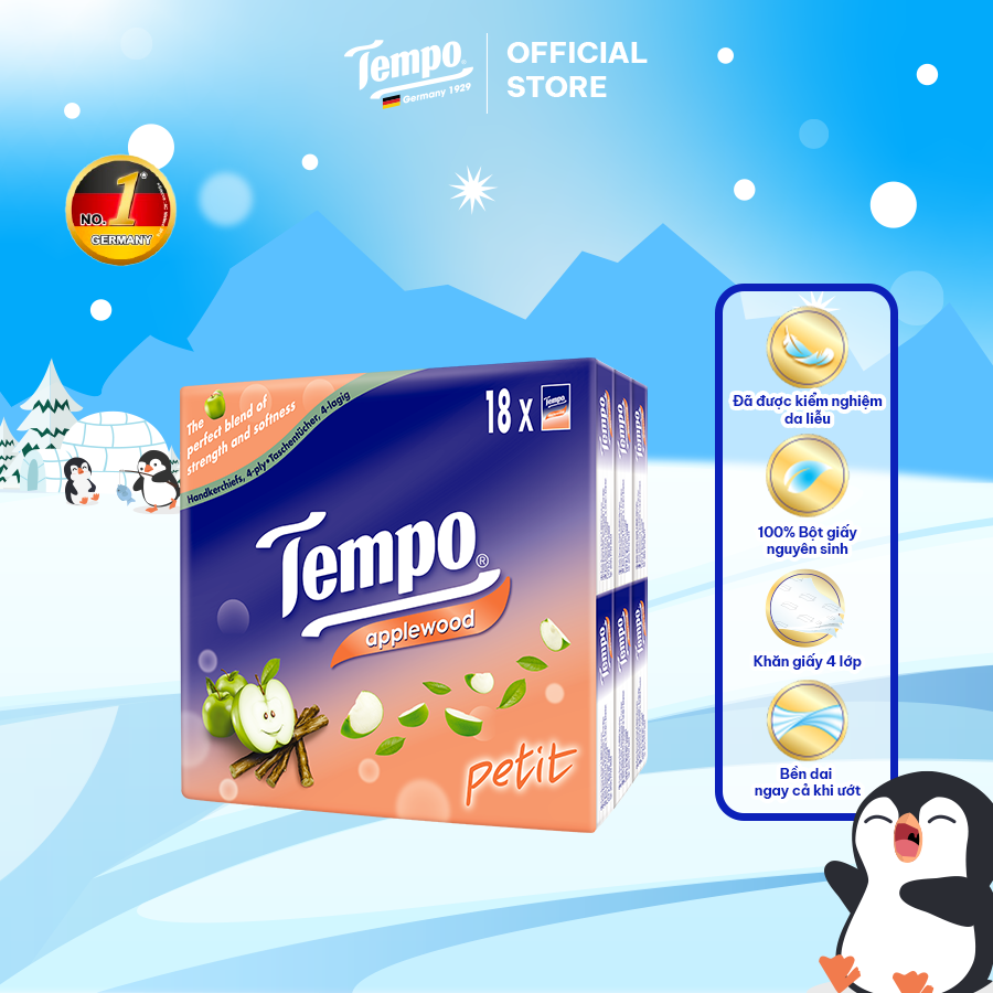 [MUA COMBO (1 LỐC KHĂN GIẤY RÚT KM+1 LỐC KHĂN RÚT BẠC HÀ + 1 LỐC REG BH + 1 LỐC PETIT GỖ TÁO + 1 LỐC KHĂN ƯỚT) TẶNG 1 TÚI LINEN + 1 CHAI NIVEA] Khăn Giấy Cao Cấp, Thương Hiệu Đức - An Toàn Cho Da