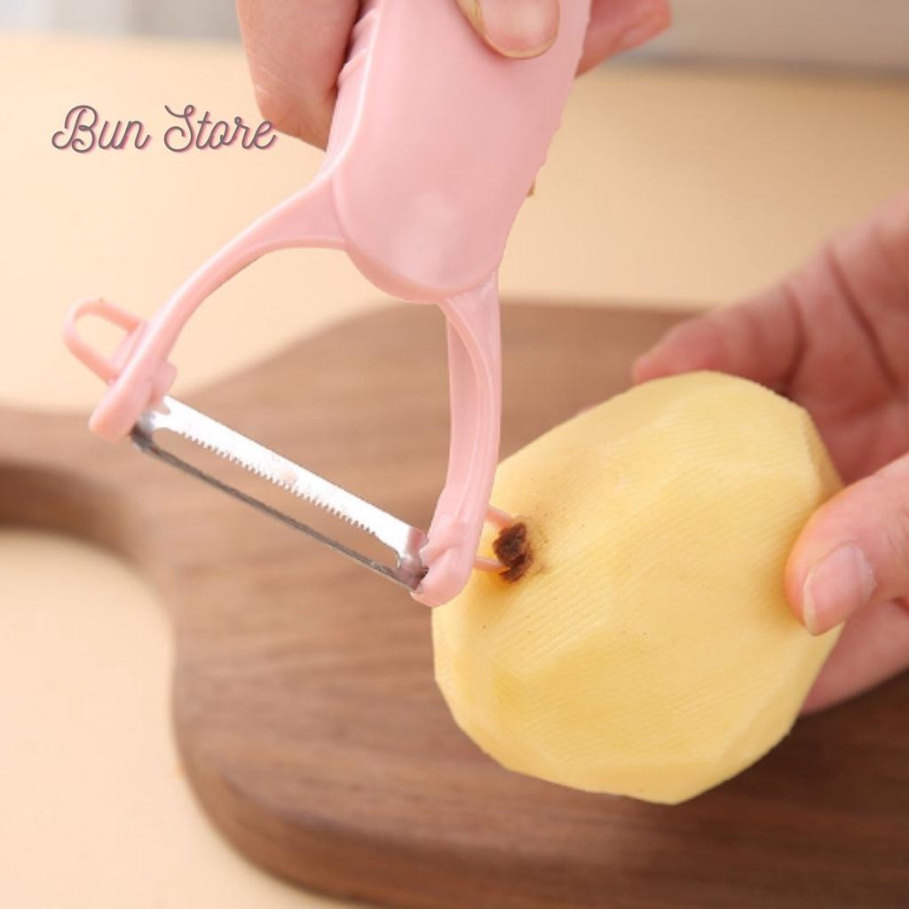 Nạo gọt củ quả 2 đầu, nạo sợi, nạo vỏ hoa quả Dụng cụ nạo bằng lúa mạch Nạo gọt hoa quả 2 đầu tiện ích an toàn