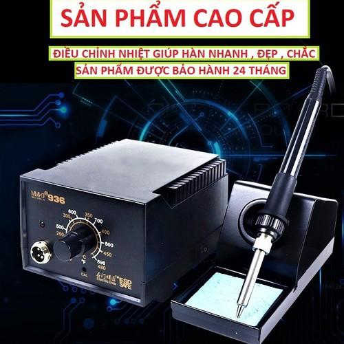 Bộ mỏ hàn thiếc , trạm hàn điện tử chỉnh nhiệt 936 lõi đồng gia nhiệt nhanh chế độ tự ngắt