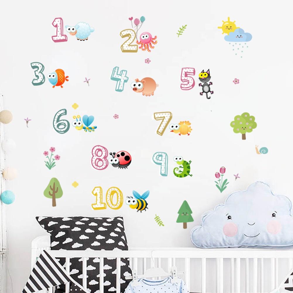 Decal Dán Trang Trí Bảng Chữ Số Cho Bé Yêu Của Bạn Mẫu Số 2 AmyShop