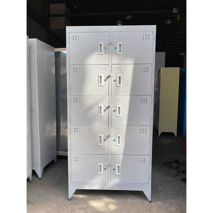 Tủ hồ sơ - tủ locker 10 cánh sơn tĩnh điện cao cấp dành cho văn phòng