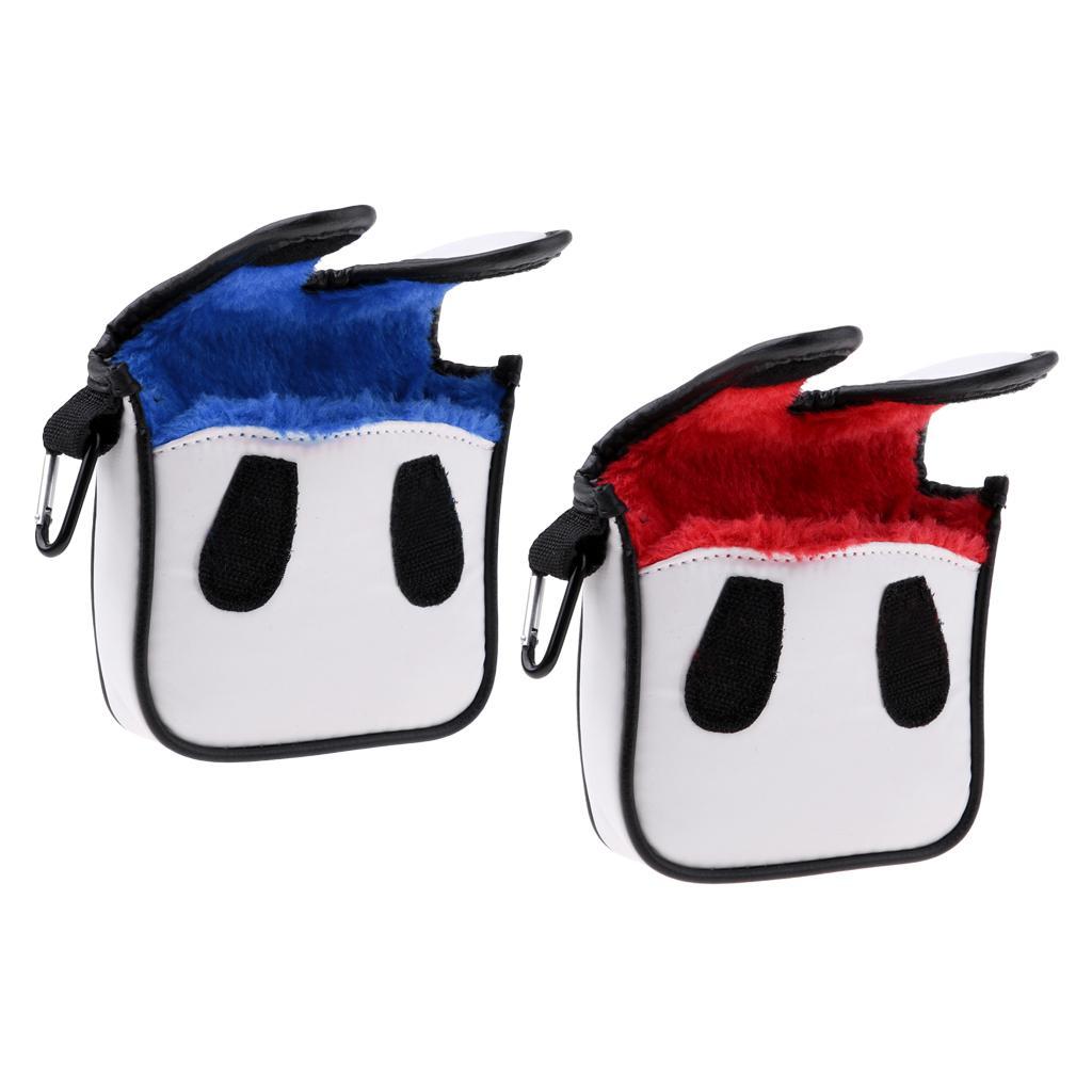 2Pcs Golf Mallet Putter Cover Headcover Club Protector 5.1x 4.5inch