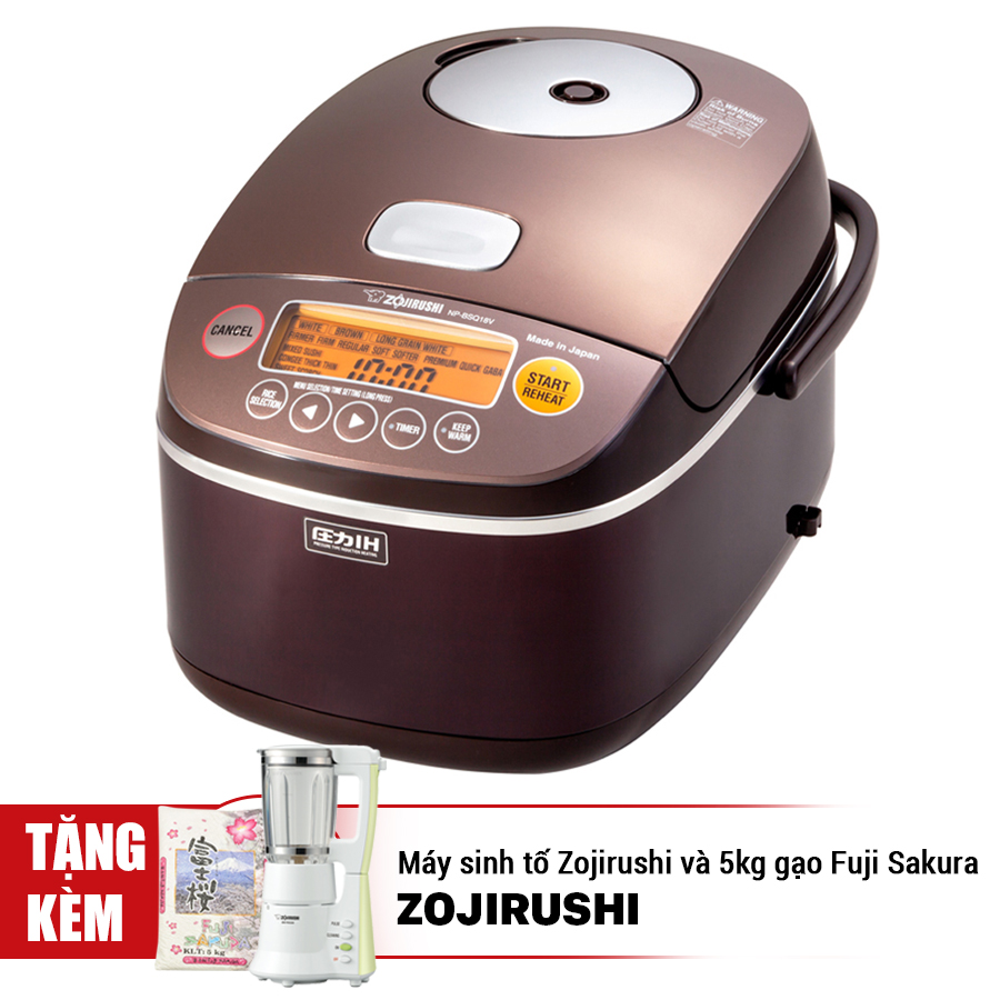 Nồi Cơm Điện Zojirushi NP-BSQ18V-TA (1.8L) - Nâu Tím - Hàng chính hãng