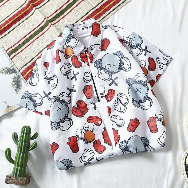 Áo sơ mi tay ngắn in họa tiết thời trang cá tính dành cho nam