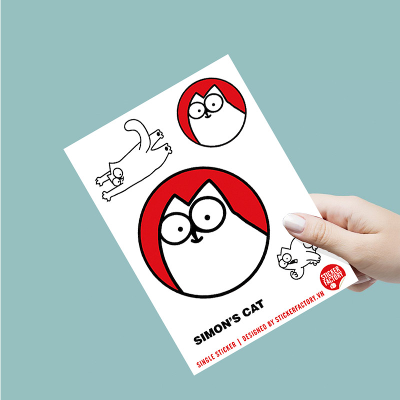 Simon's Cat - Single Sticker hình dán lẻ