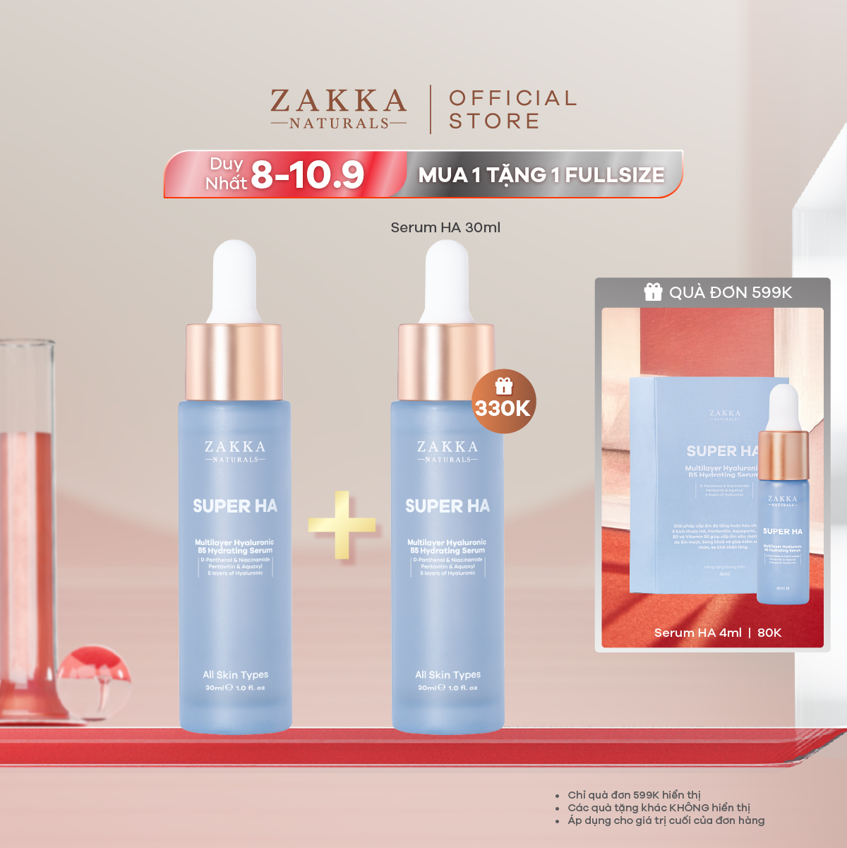 Tinh Chất Cấp Ẩm Đa Tầng Super HA Hyaluronic B5 Hydrating Serum Zakka Naturals 30ml