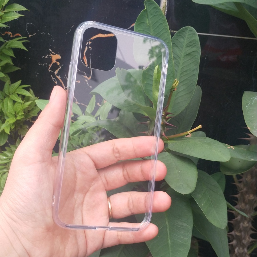 Ốp lưng Cafele trong suốt toàn bộ, lưng kính cường lực không ố vàng, viền máy dẻo cho iPhone11 6.1 inch-Không màu-Hàng chính hãng