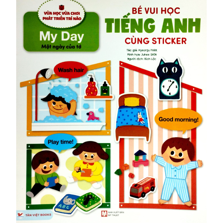 Combo: ( Trọn Bộ 5 Cuốn)  Bé vui học tiếng anh cùng Sticker: Số đếm và Màu sắc +  Trong vườn thú + Bảng chữ cái + Một ngày của tớ + Những từ vựng đầu tiên