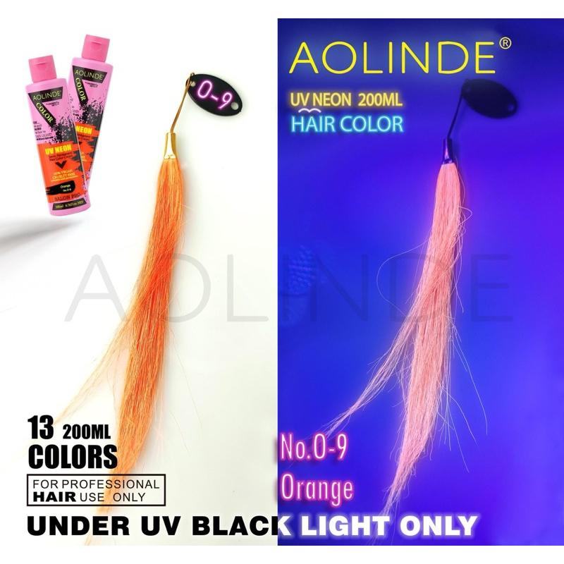 Kem nhuộm tóc Semi UV Neon Không Amoniac trên nền tóc tẩy Level 9 - Orange Màu Cam 200ml + Gội xả gói Karseell 15ml
