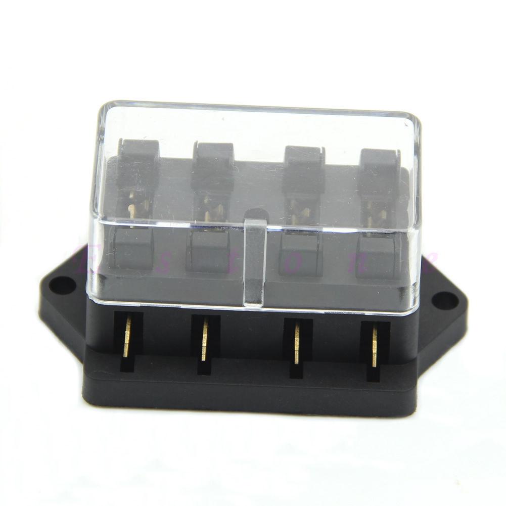 4 Way Circuit Car Boat Auto Automotive Blade Fuse Box Block Holder ATC ATO