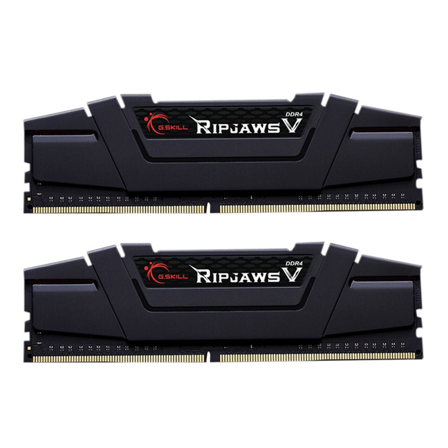 Bộ 2 Thanh RAM PC G.Skill 16GB (8GBx2) Ripjaws Tản Nhiệt DDR4 F4-3200C16D-16GVKB - Hàng Chính Hãng