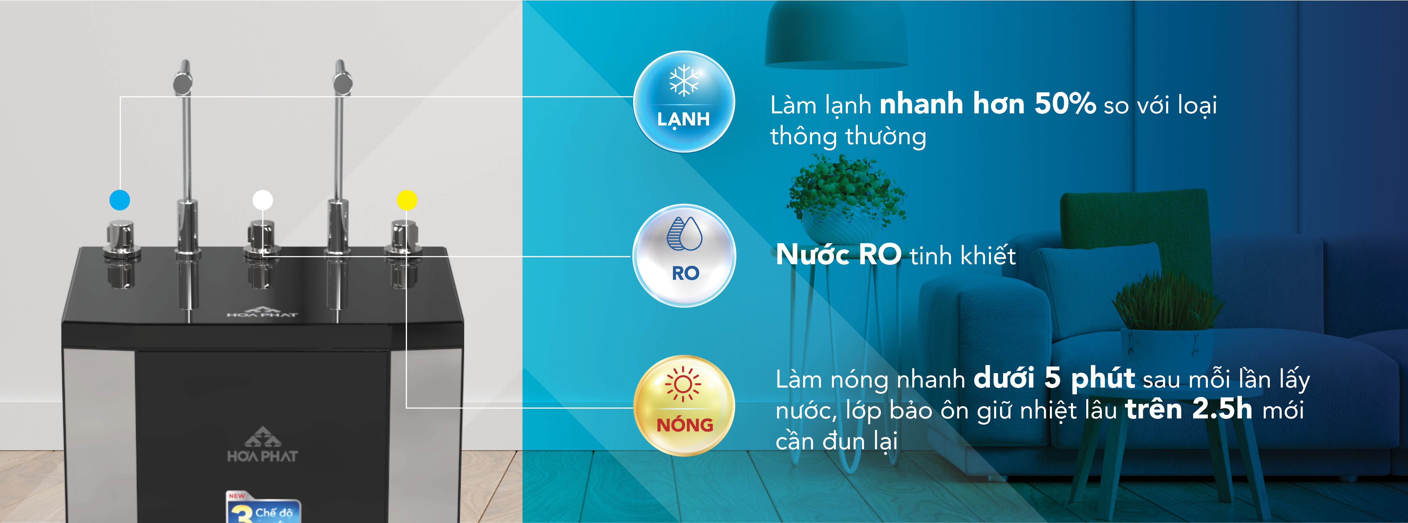 [LẮP ĐẶT MIỄN PHÍ TOÀN QUỐC] Máy Lọc Nước RO Nóng Lạnh 10 Lõi Hòa Phát HWBR1A-1021 - Đạt Chuẩn Uống Trực Tiếp Tại Vòi - Bảo Hành 36 Tháng - Hàng Chính Hãng