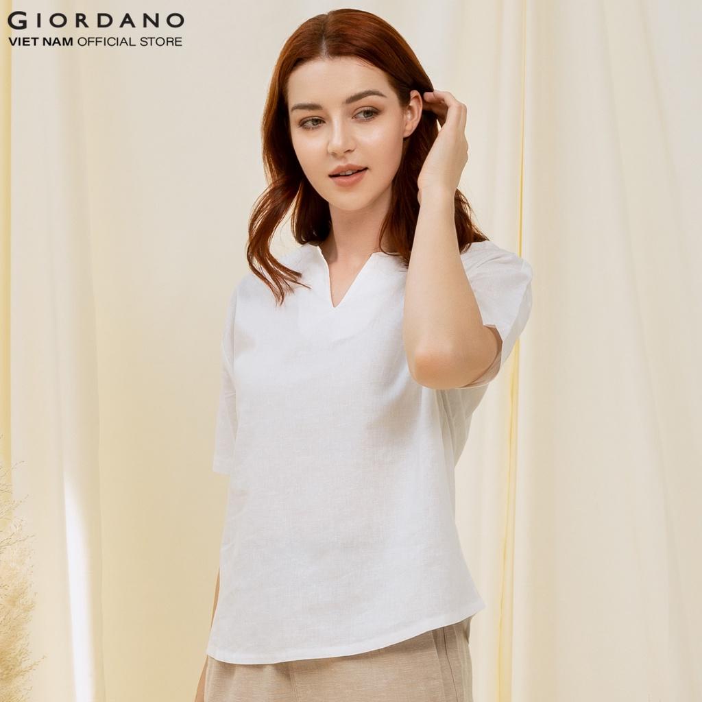 Áo Sơ Mi Linen Ngắn Tay Nữ Giordano 05340214