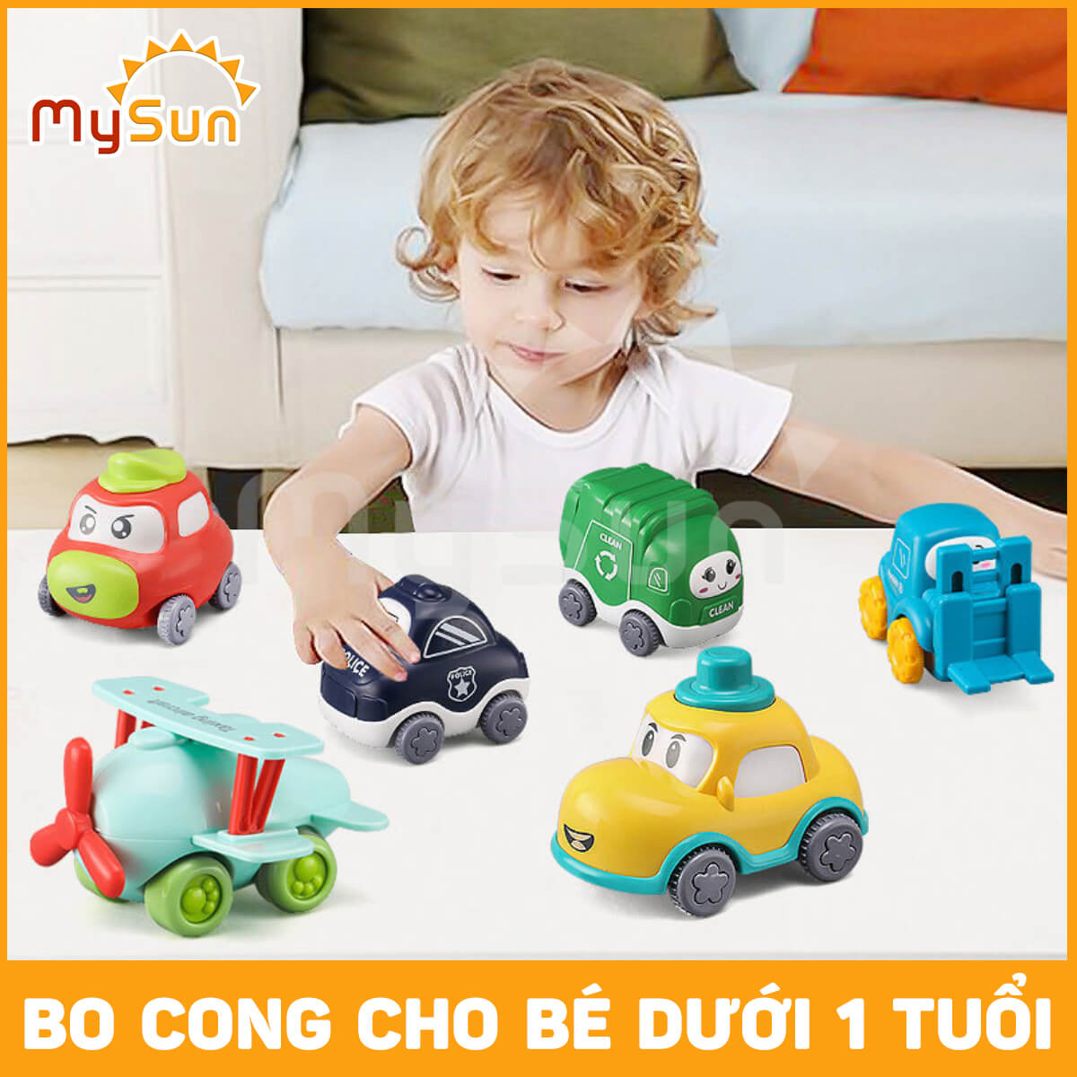 Bộ xe ô tô đồ chơi cỡ nhỏ cao cấp cho trẻ em sơ sinh, bé trai, gái 1 2 3 tuổi.