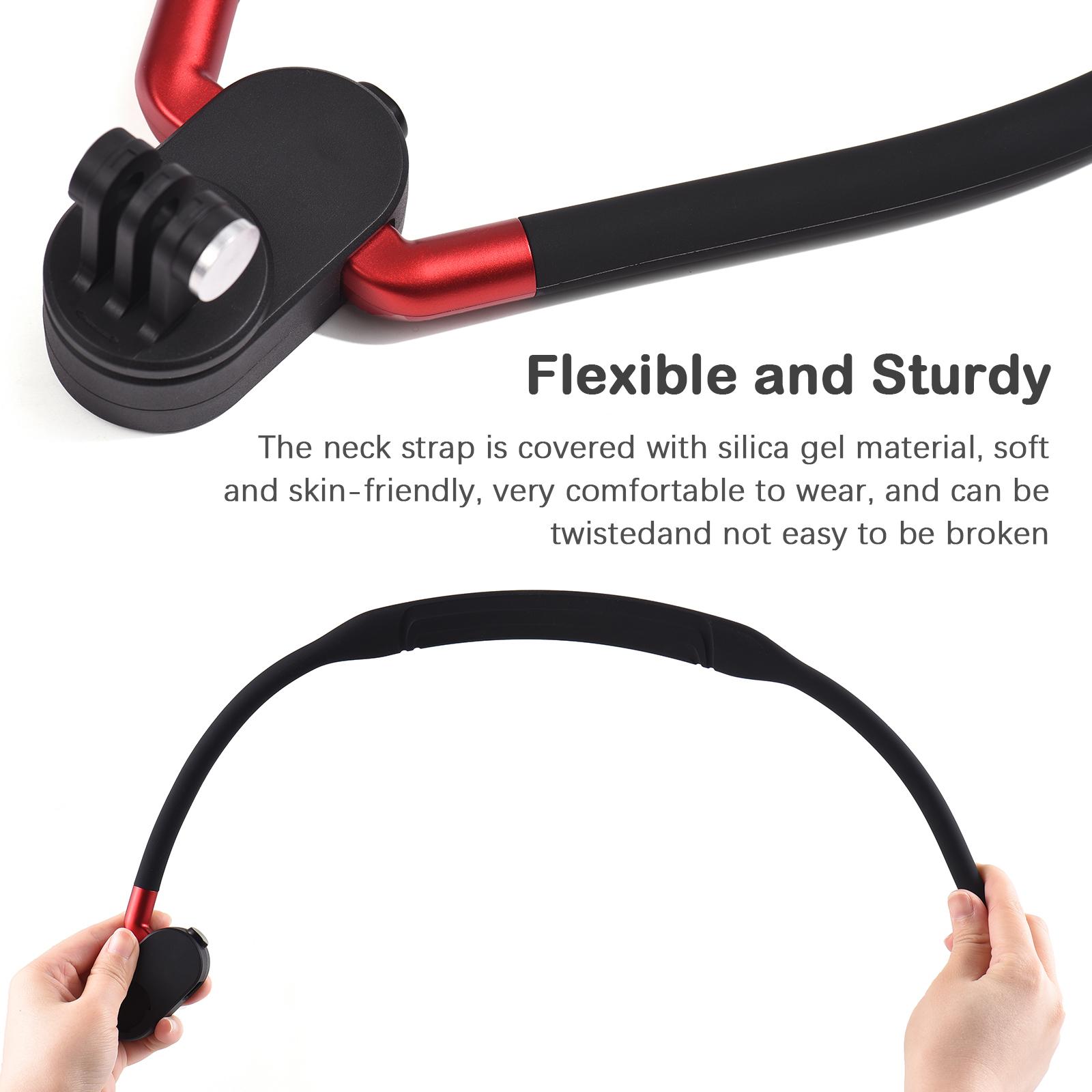 Sports Camera Neck Holder Mount Smartphone Neck Mount Chest Holder with Action Camera Mount Adapter and Phone Holder Replacement for GoPro Hero 11/10/9/8 iPhone 14/13/12/11 Video Recording Accessories