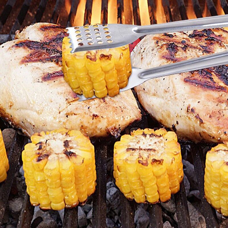 Kitchen Food Toong Tool Set Heat Bread Tong Stainless Steel Salad BBQ Cooking Food Serving Utensil Tongs Bead Clip