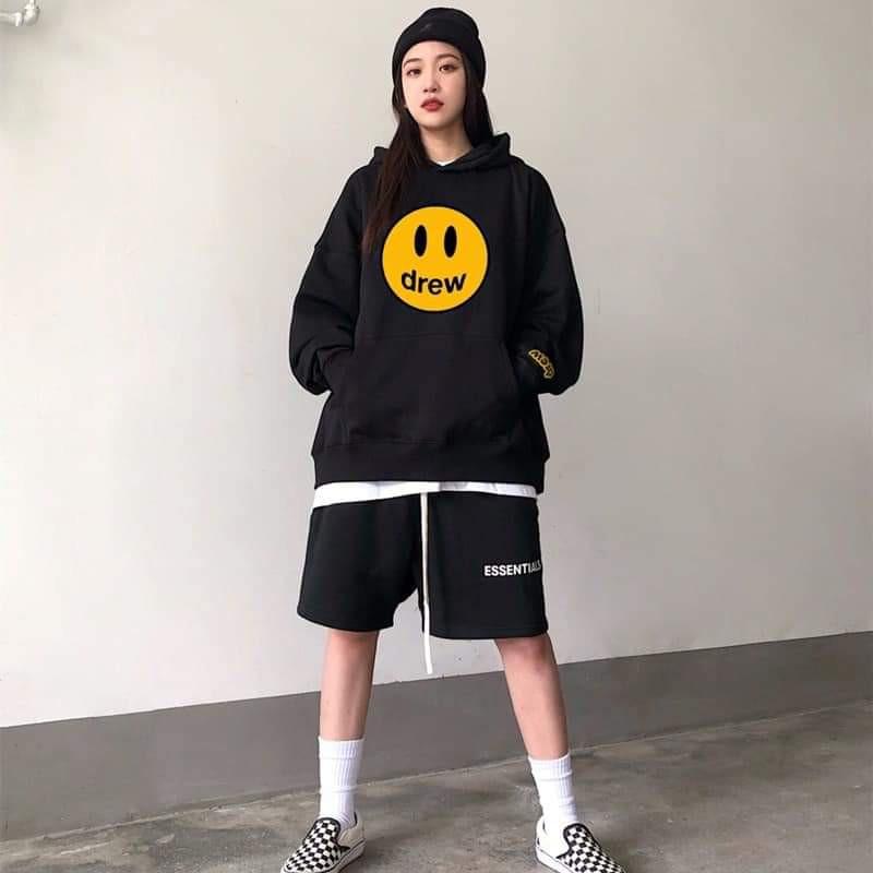 Áo Hoodie Mặt Drew Áo Nỉ Dáng Rộng Ullzang Unisex