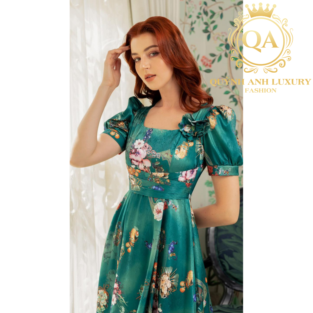 Đầm xoè nữ trung niên cao cấp