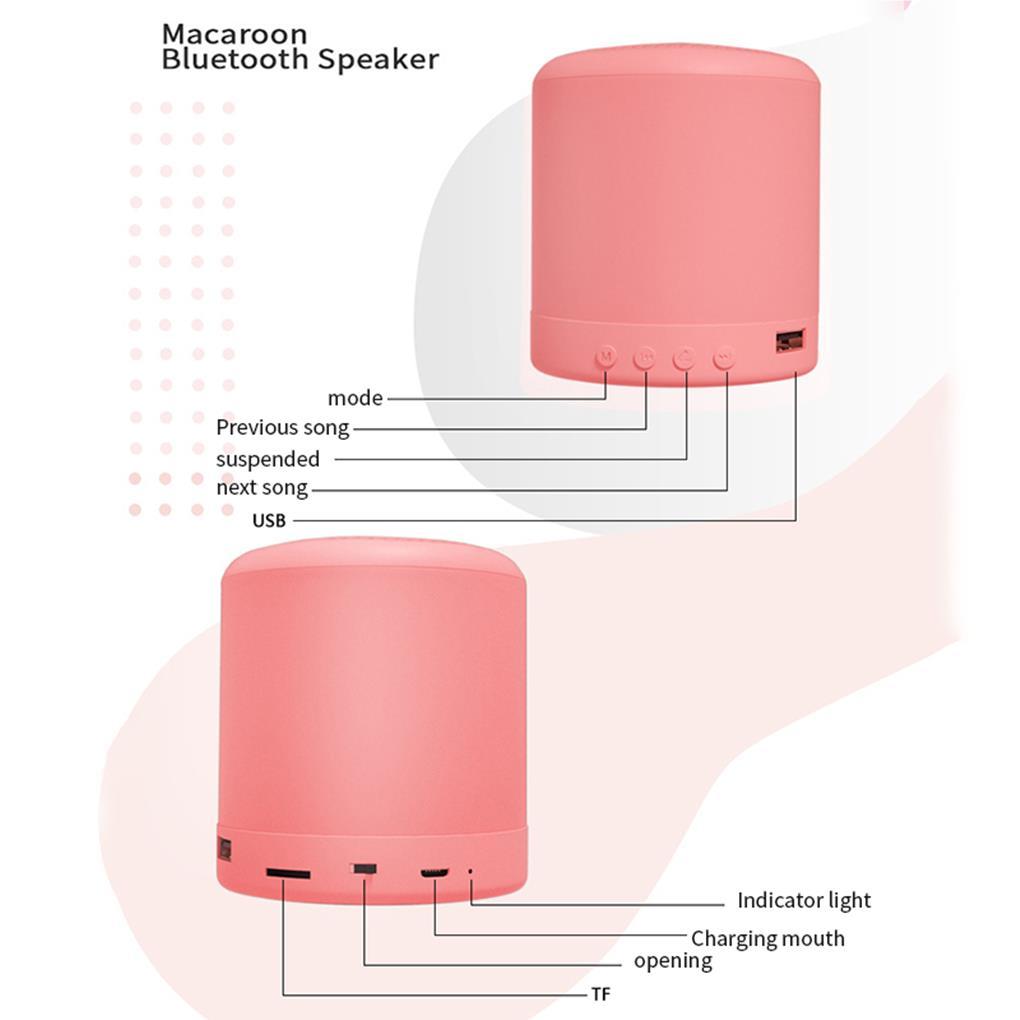 Loa mini không dây di động di động có thể sạc lại thẻ nhớ âm thanh âm thanh âm thanh âm thanh USB của máy nghe nhạc USB Color: Black