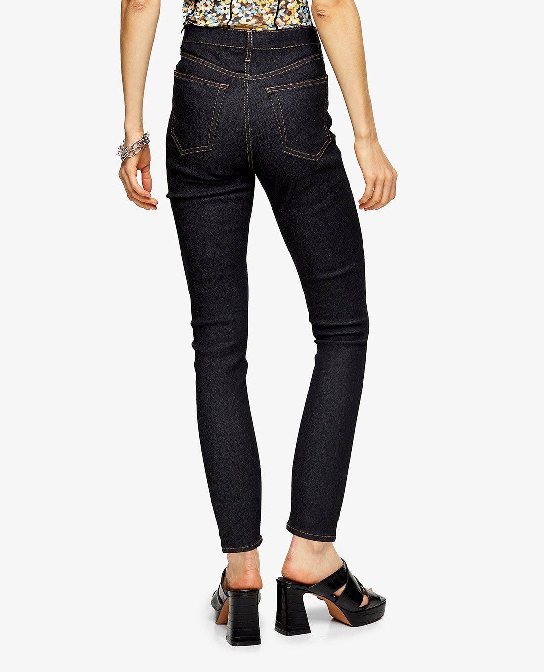 TOPSHOP - Quần jeans nữ phom ôm Indigo Raw Hem 02F13RIND