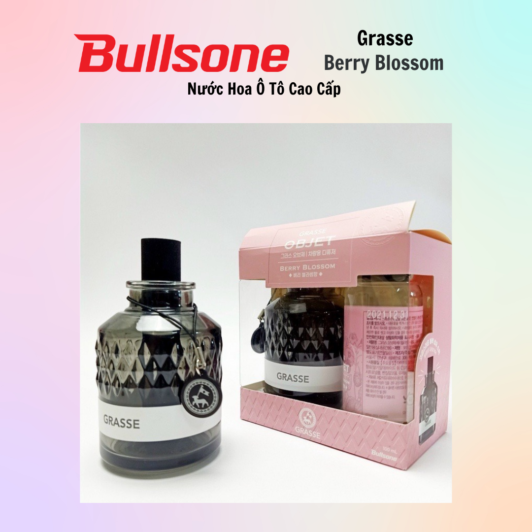 Nước Hoa Ô Tô Cao Cấp Bullsone Grasse Objet English Verbena/White Musk/Berry Blossom (100ml) - Hàng Chính Hãng - Nhiều Hương Lựa Chọn