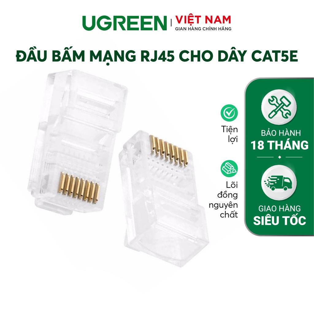 Đầu hạt mạng RJ45 UGREEN NW110 cho dây CAT5e  hàng chính hãng