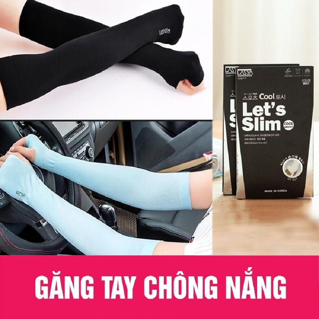 Găng tay chống nắng cánh tay nam nữ Đen