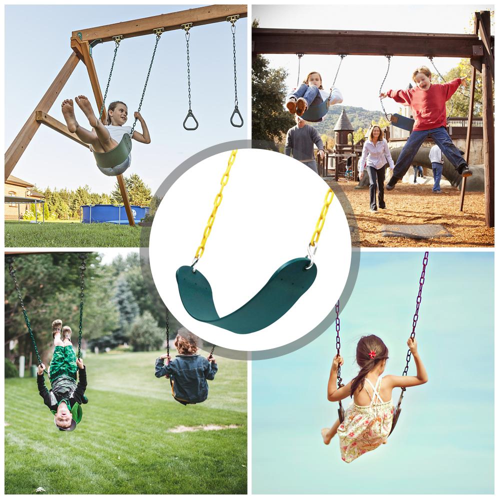 Ghế xích đu Sân chơi SWING SETS được bọc bằng nhựa có móc và carabiners