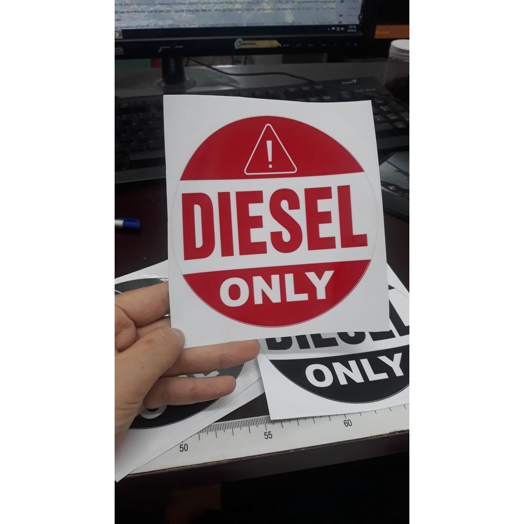 Decan sticker chữ Diesel Only 12x12cm