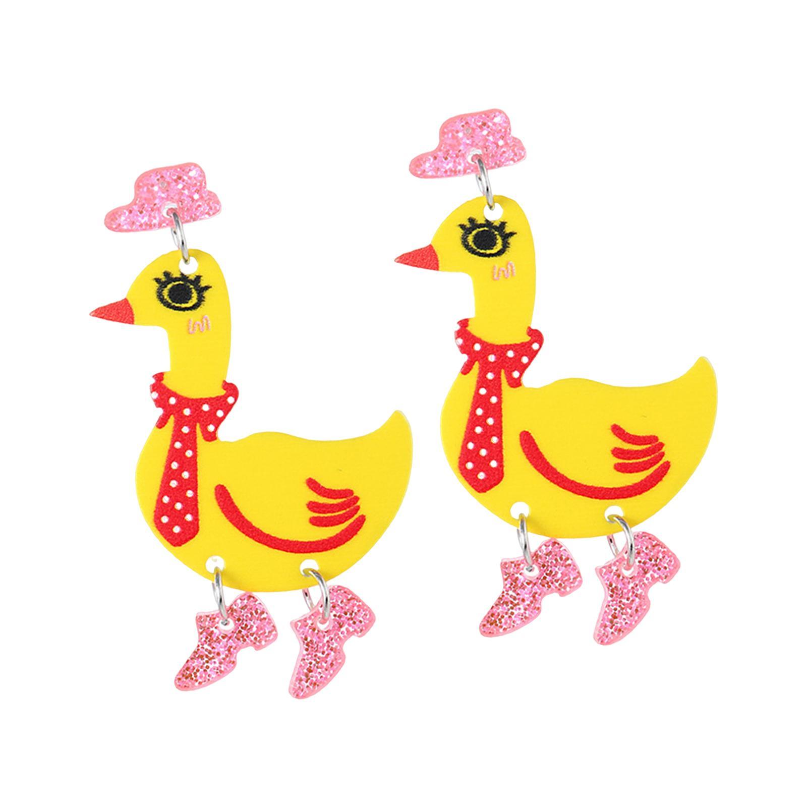 Animal Drop Earrings, Funny Weird Earrings ,Chicken Cartoon Animal Jewelry High Heels Lovely Cute ,Drop Earrings for Holiday Christmas, Birthday