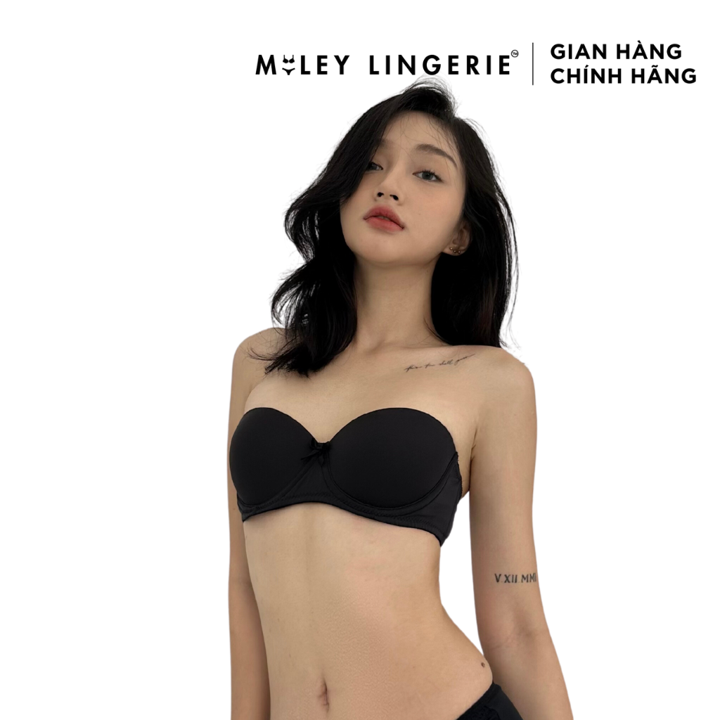 Áo Ngực Nữ Cúp Ngang Mút Mỏng Miley Lingerie - Đen BRM01102