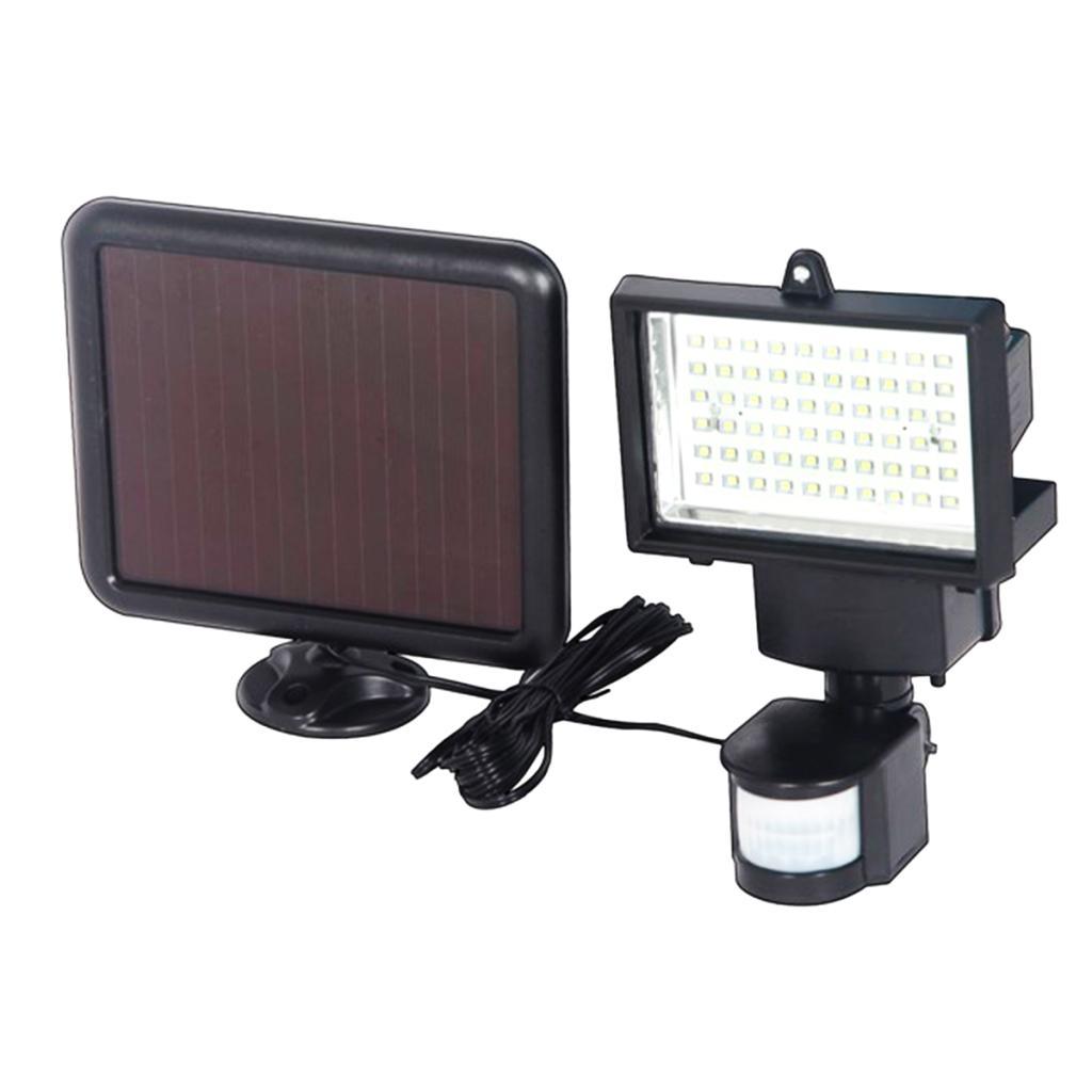 60 LED Professional Solar Powered Human Sensor Wall Light Waterproof Lamp