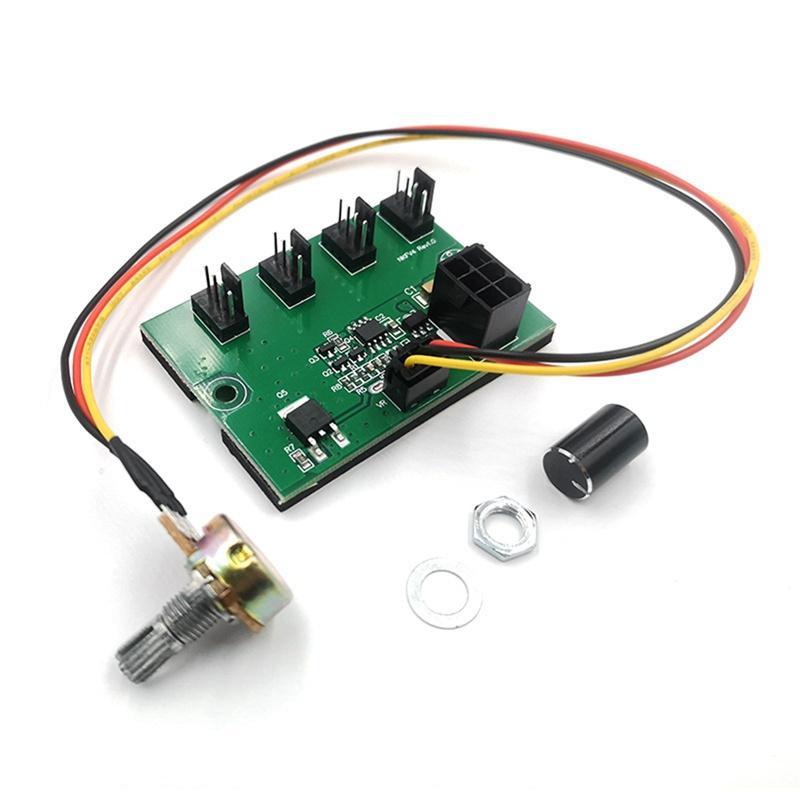 Bộ Điều Khiển Tốc Độ Quạt 4 Kênh PWM DC12V Công Suất Cao 6Pin Dành Cho Máy Tính