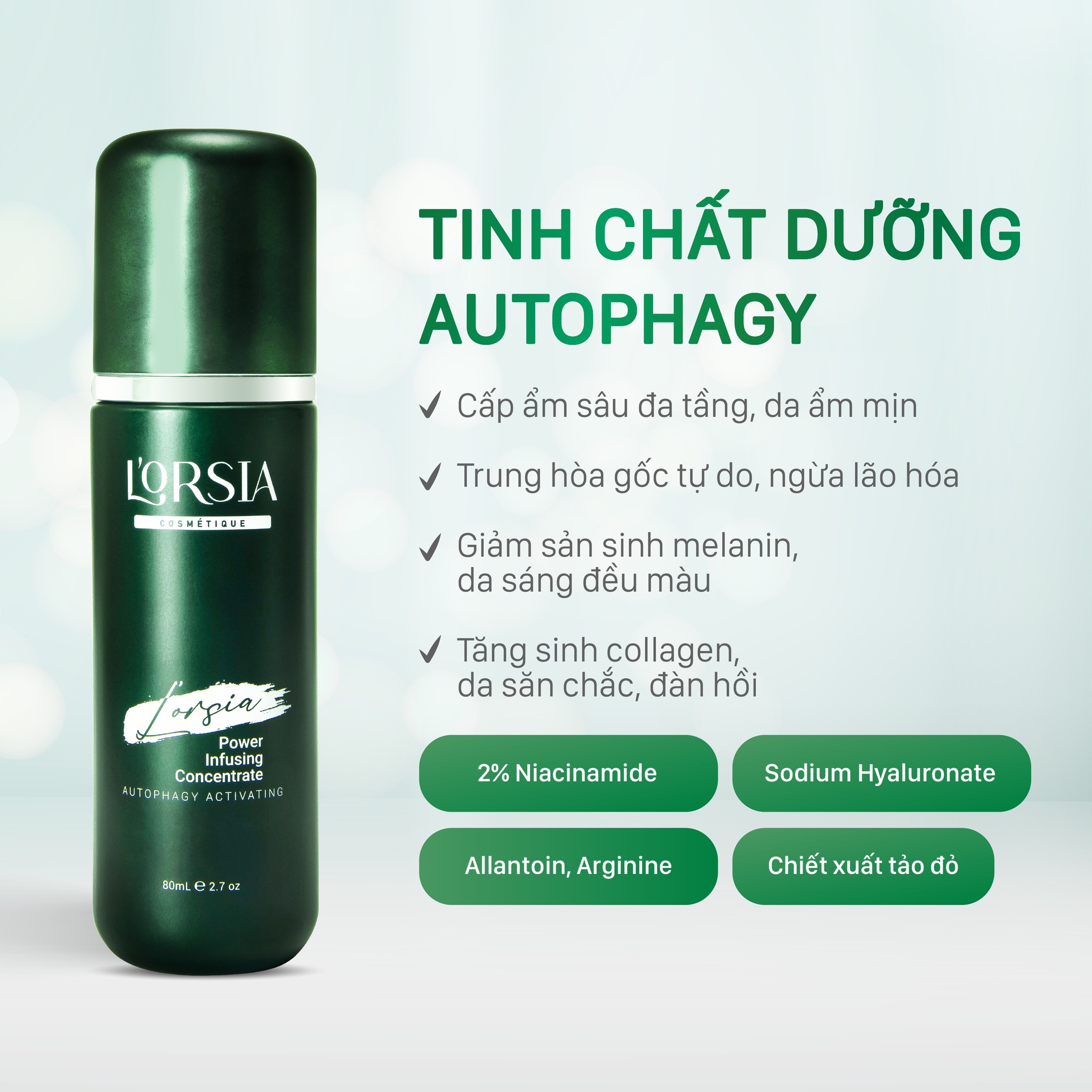Tinh Chất L’orsia Autophagy Dưỡng Ẩm Chống Lão Hóa 80ml