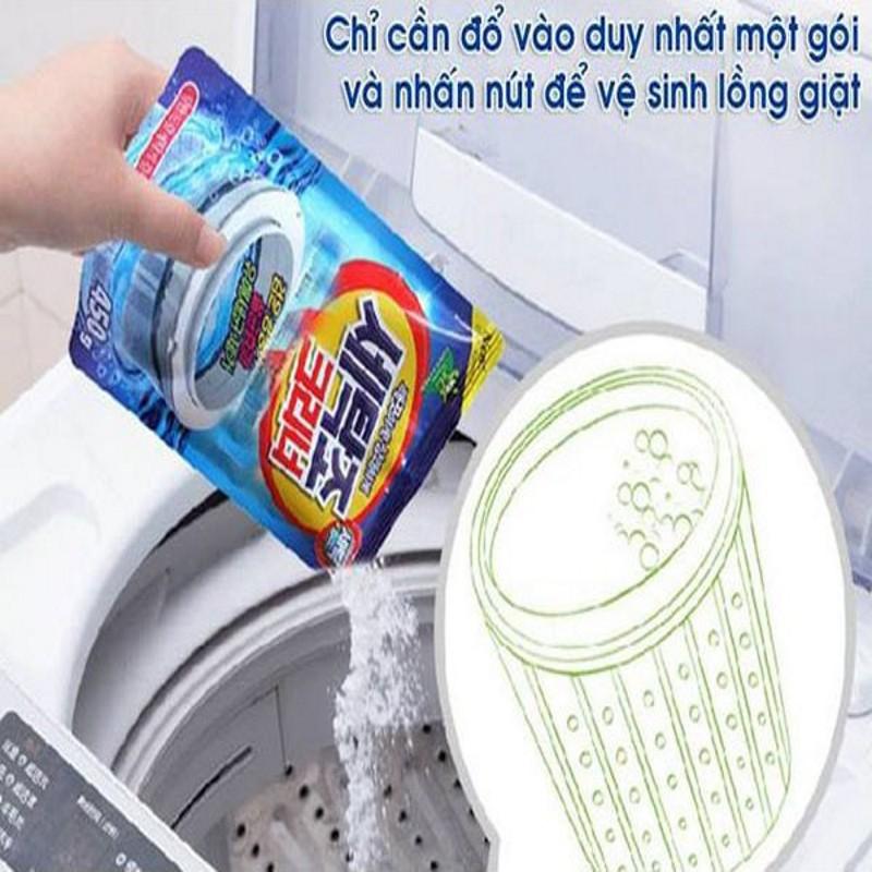 Tẩy lồng máy giặt vệ sinh máy giặt Hàn Quốc (01 gói 450g) - Vệ sinh lồng giặt, khử mùi hôi, thơm quần áo GD011-01