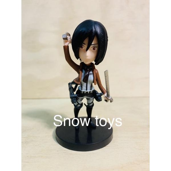 Mô hình Attack On Titan - AOT - Đại chiến Titan - Set 6 nhân vật Eren Mikasa Armin Hange Sasha Levi - Cao 9~10cm