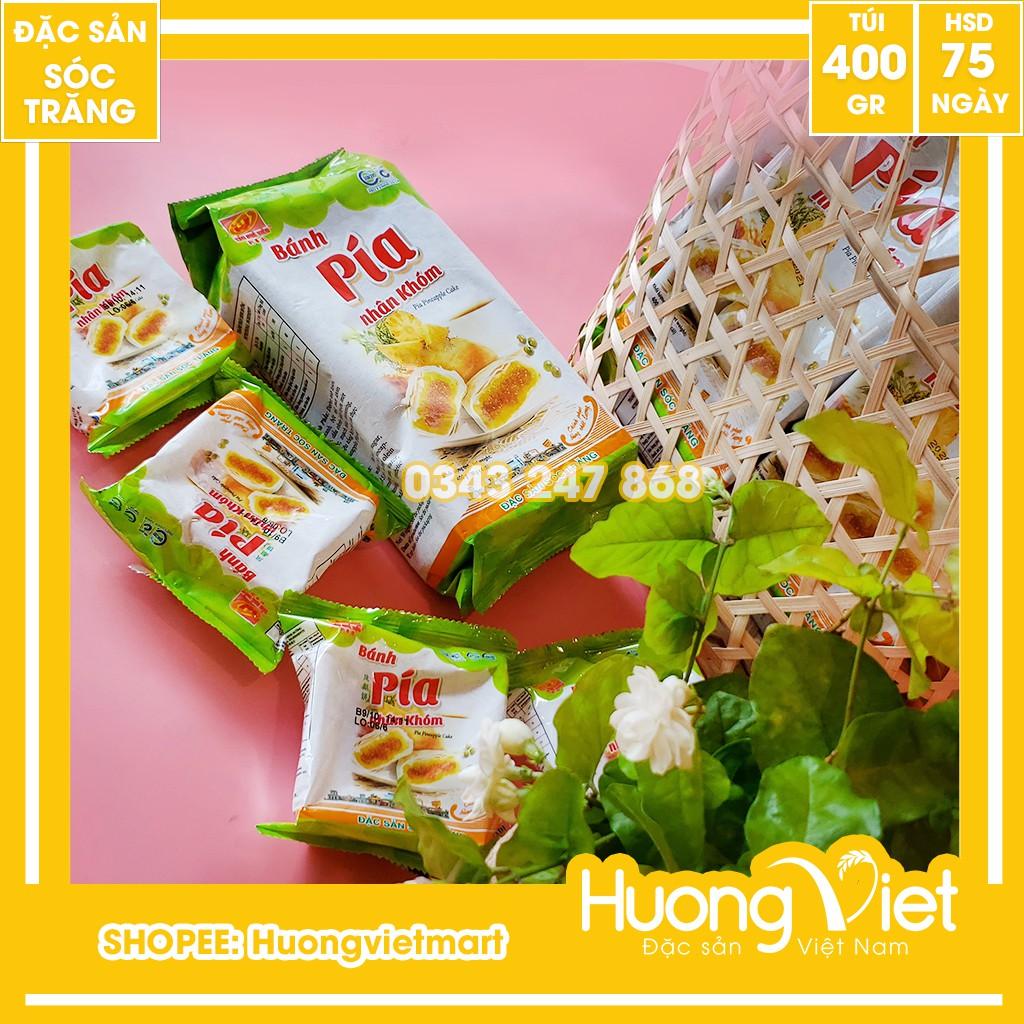 Bánh pía chay khóm không sầu riêng 400g, bánh pía không trứng Tân Huê Viên Sóc Trăng