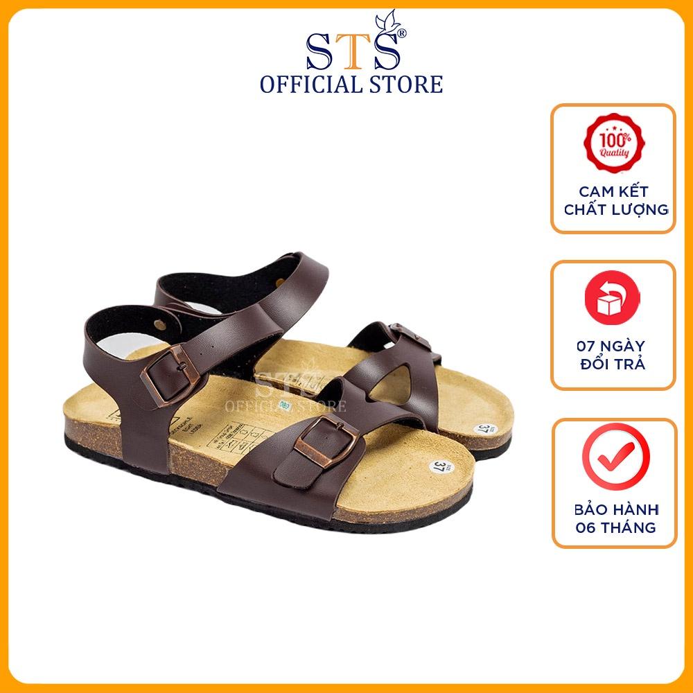 Dép đế trấu Birken sandal quai hậu Da PU cao cấp siêu bền thanh lịch đi học đi chơi nhiều màu STPU23