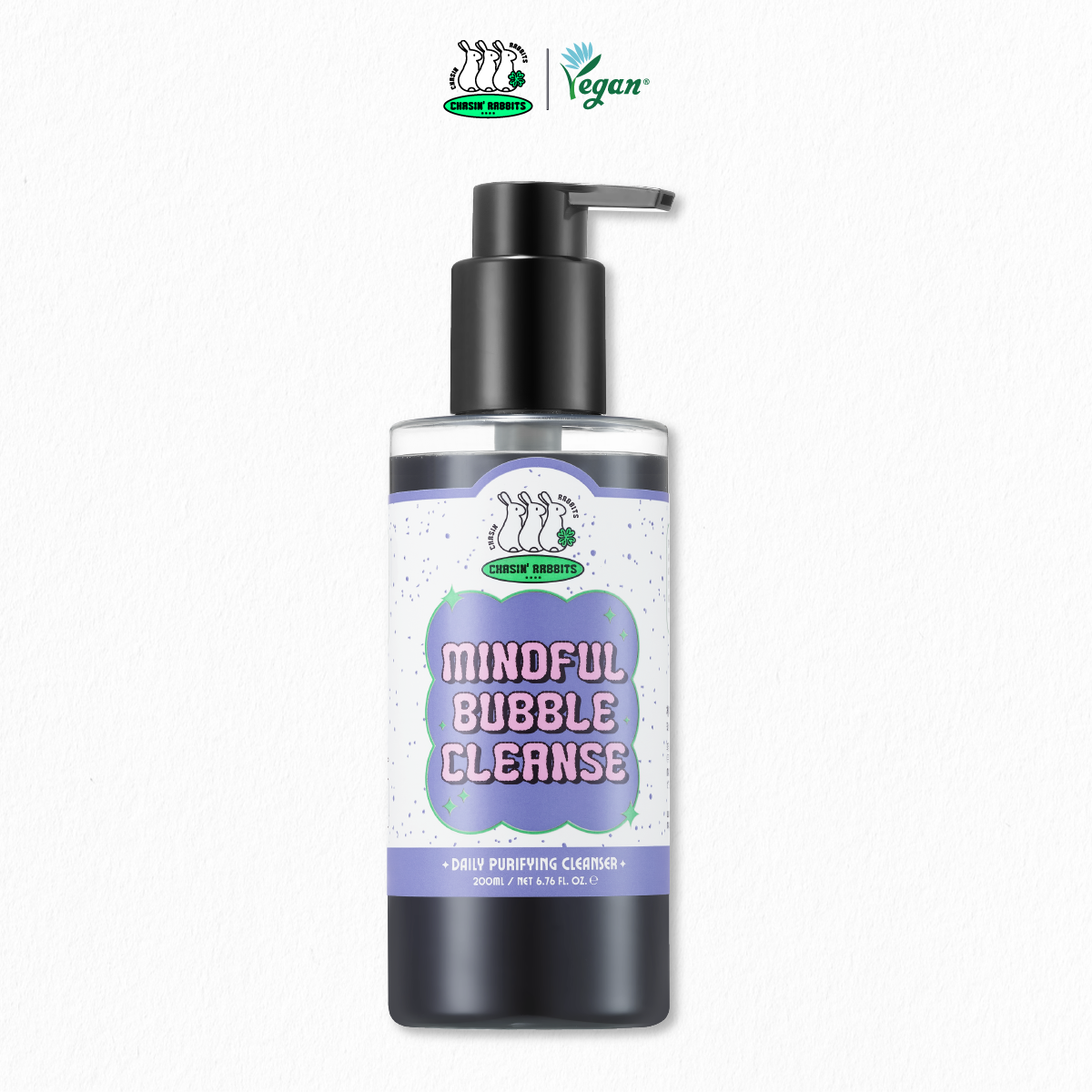 Combo Chasin' Rabbits Sữa Rửa Mặt Mindful Bubble Cleanse 200ml+ Tinh Chất 200ml Magic Beauty Shroom+ Kem dưỡng 100ml