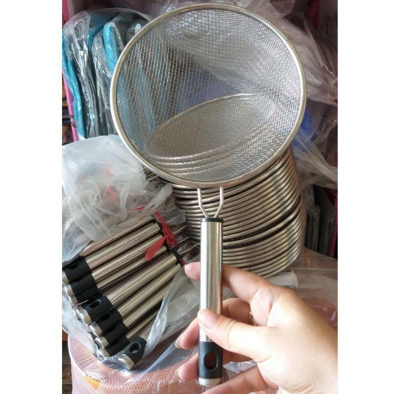 Rây Lọc (2 lớp) lọc trà, lọc trái cây, lọc thức ăn, lọc cua inox cao cấp